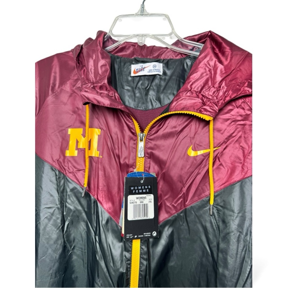NWT Nike Minnesota Golden Gophers Windbreaker Jacket 2XL NCAA Team Summer - Picture 11 of 16